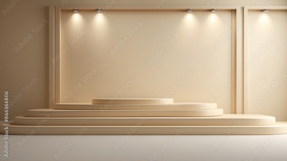 Podium cream background wall texture Podium cream background wall texture