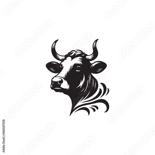 Cow head Vector Illustration