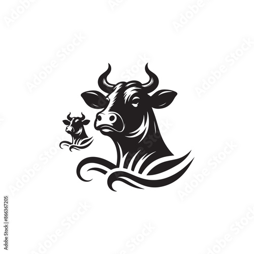 Cow head Vector Illustration