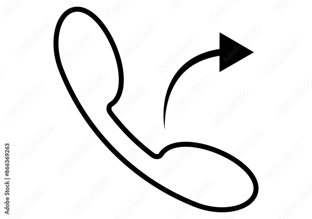 Icono negro de llamar desde el teléfono