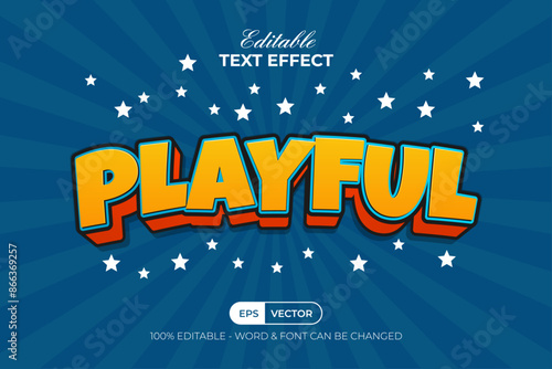 Playful text effect layered color style. Editable Text Effect.