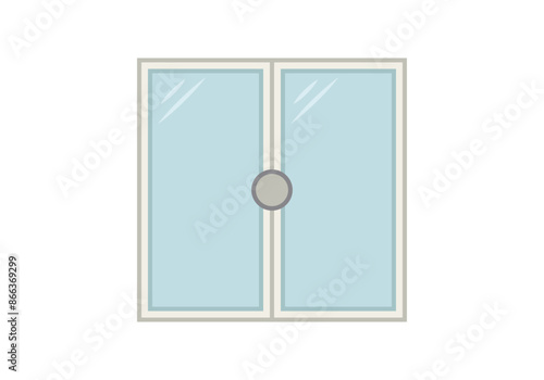Puerta de cristal de una casa o balcón