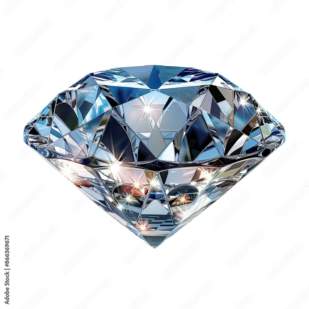 Sparkling diamond isolated on white background Sparkling diamond isolated on white background