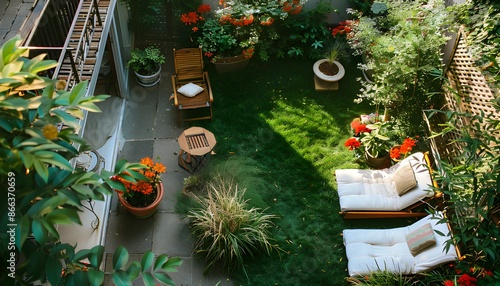 small balcony or a sprawling backyard photo