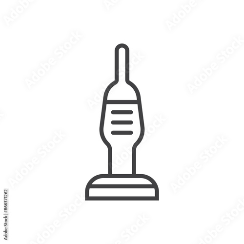 Vacuum cleaner icon in flat style. Equipment for house cleaning vector illustration on isolated background. Clean machine sign business concept.
