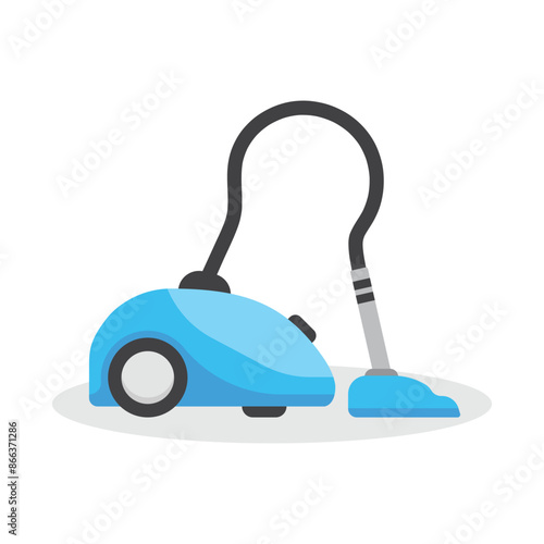 Vacuum cleaner icon in flat style. Equipment for house cleaning vector illustration on isolated background. Clean machine sign business concept.