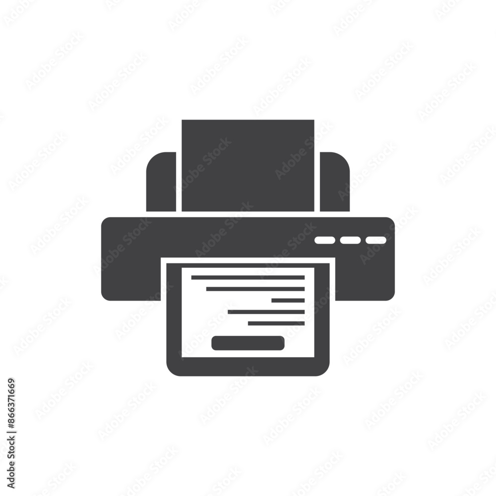 Printer icon in flat style. Office machine vector illustration on isolated background. Printout sign business concept. Printer icon in flat style. Office machine vector illustration on isolated background. Printout sign business concept.