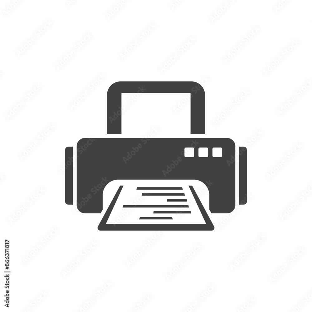 Printer icon in flat style. Office machine vector illustration on isolated background. Printout sign business concept. Printer icon in flat style. Office machine vector illustration on isolated background. Printout sign business concept.
