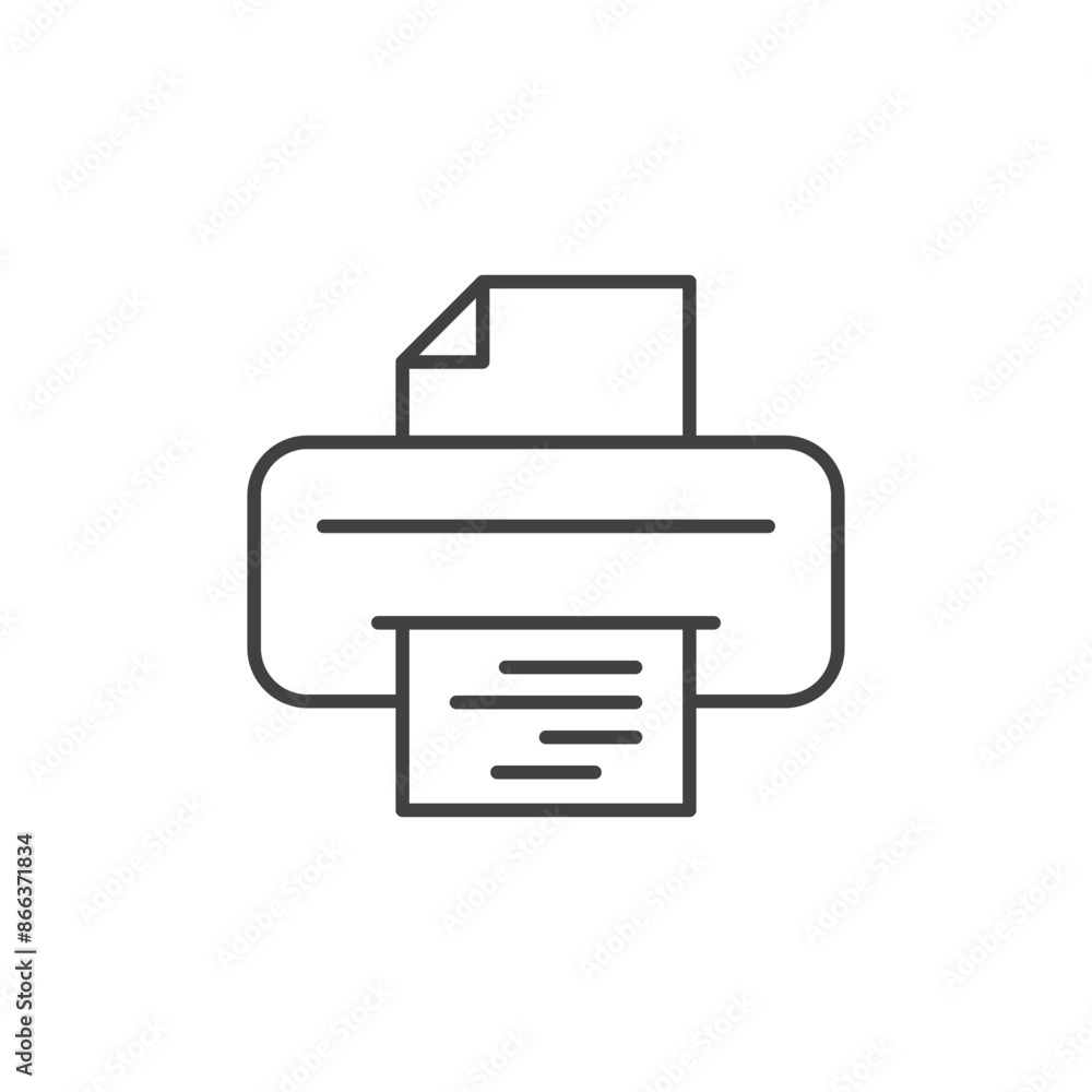 Printer icon in flat style. Office machine vector illustration on isolated background. Printout sign business concept. Printer icon in flat style. Office machine vector illustration on isolated background. Printout sign business concept.