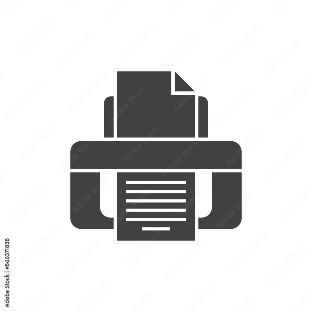 Printer icon in flat style. Office machine vector illustration on isolated background. Printout sign business concept. Printer icon in flat style. Office machine vector illustration on isolated background. Printout sign business concept.