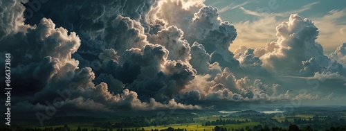 Abstract Nature Landscape View Scene Cloud, Background Image, Desktop Wallpaper Backgrounds