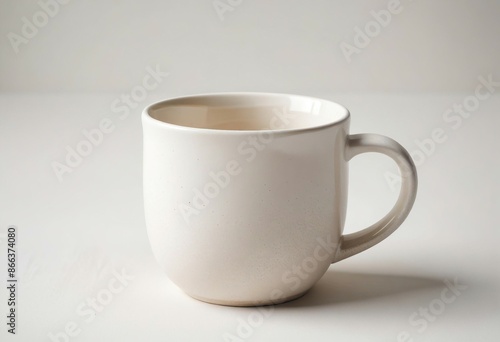 Wallpaper Mural minimal design of ceramic mug, mockup of beautiful handmade ceramic on white background
 Torontodigital.ca