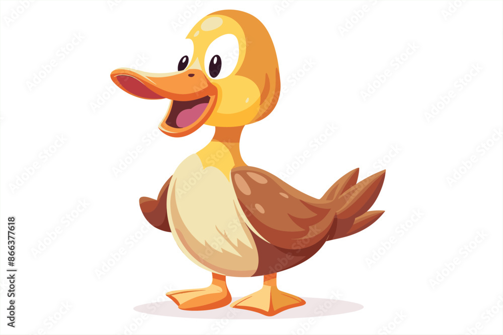 Happy Duck cartoon, isolated on a white background, Flat style cartoon vector illustration. cute duck vector illustration. with flat, cartoon, minimalist, 2d style isolated on white background. Duck. Happy Duck cartoon, isolated on a white background, Flat style cartoon vector illustration. cute duck vector illustration. with flat, cartoon, minimalist, 2d style isolated on white background. Duck.