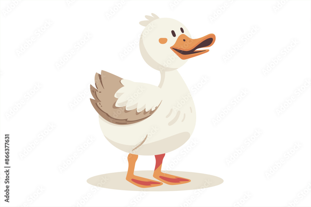 Happy Duck cartoon, isolated on a white background, Flat style cartoon vector illustration. cute duck vector illustration. with flat, cartoon, minimalist, 2d style isolated on white background. Duck. Happy Duck cartoon, isolated on a white background, Flat style cartoon vector illustration. cute duck vector illustration. with flat, cartoon, minimalist, 2d style isolated on white background. Duck.