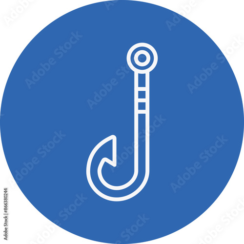 Hook line circle icon