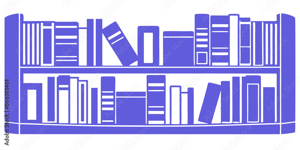 Silhouette of a bookcase library in vector illustration. Bookcase library silhouette in a vector illustration. Silhouette of a bookcase library in vector illustration. Bookcase library silhouette in a vector illustration.