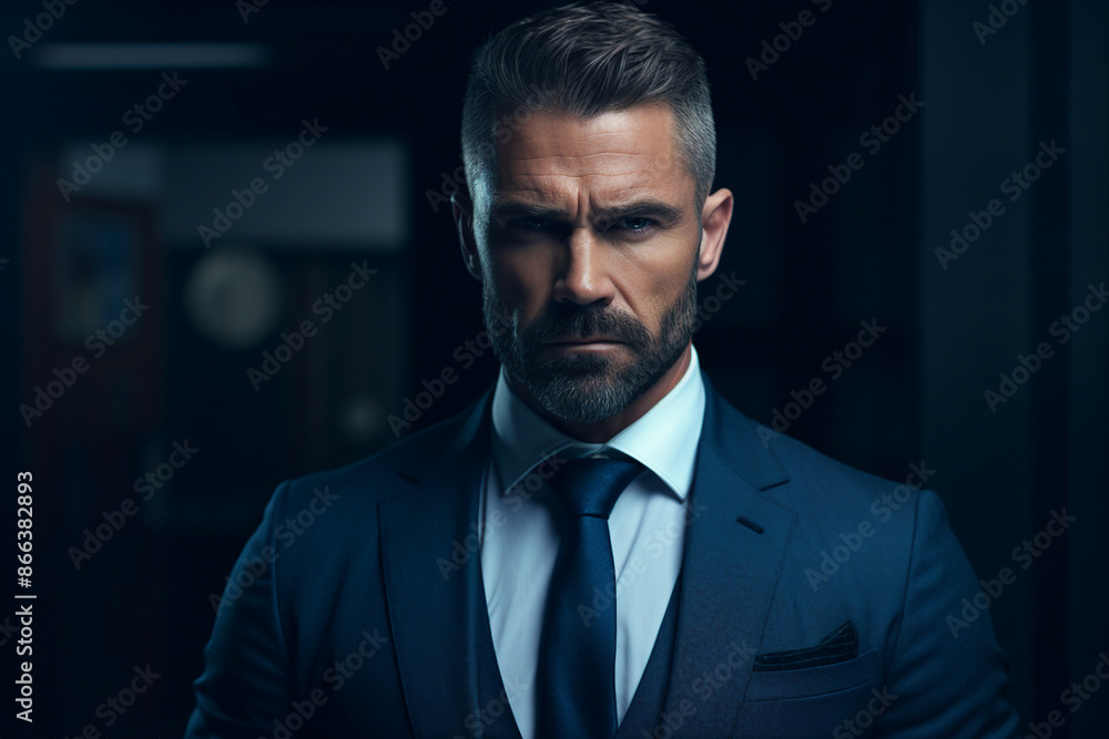 Handsome man gentleman successful confident strict businessman made with generative AI technology Handsome man gentleman successful confident strict businessman made with generative AI technology