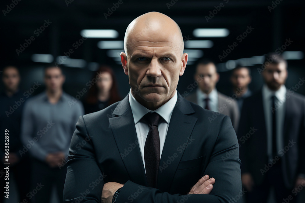Portrait photo of elegant nice confident serious man strict boss made with generative AI Portrait photo of elegant nice confident serious man strict boss made with generative AI