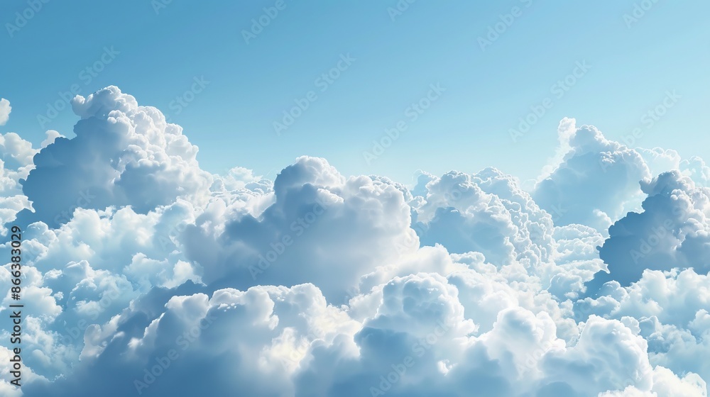 Majestic clouds float in a bright blue sky on a sunny day. Tranquil and serene cloudscape perfect for backgrounds or nature-themed designs. An AI-generated image showcasing peaceful skies. AI Majestic clouds float in a bright blue sky on a sunny day. Tranquil and serene cloudscape perfect for backgrounds or nature-themed designs. An AI-generated image showcasing peaceful skies. AI