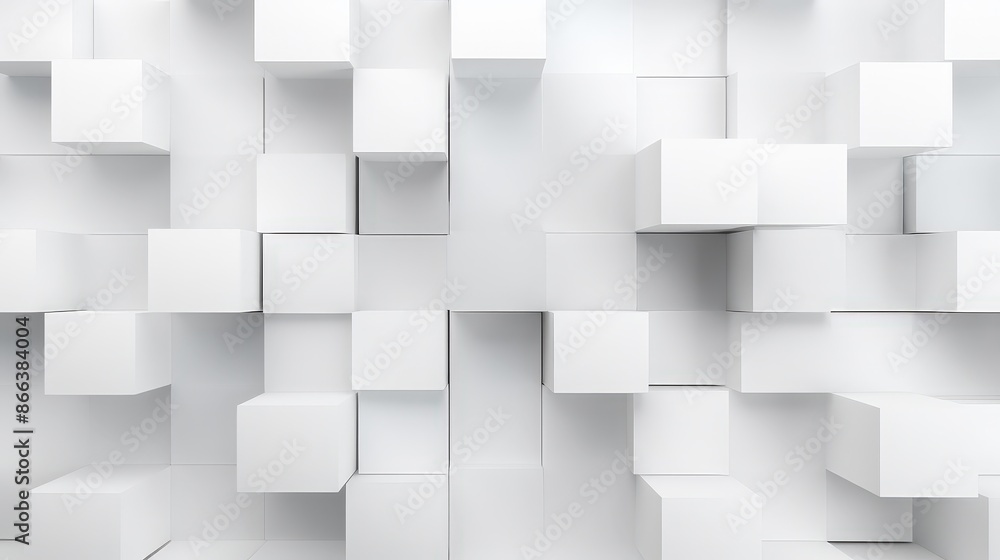 Abstract White Cube Pattern Abstract White Cube Pattern