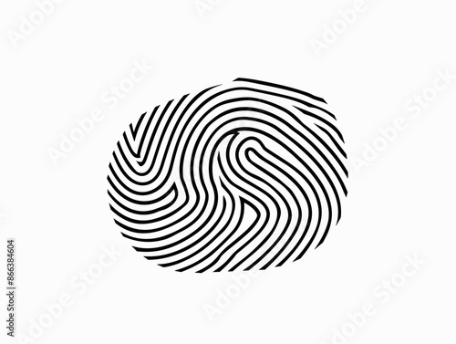 Fingerprint Biometric Identification Security - One Line Drawing. Concept of Security, Authentication, and Identity Theft Protection