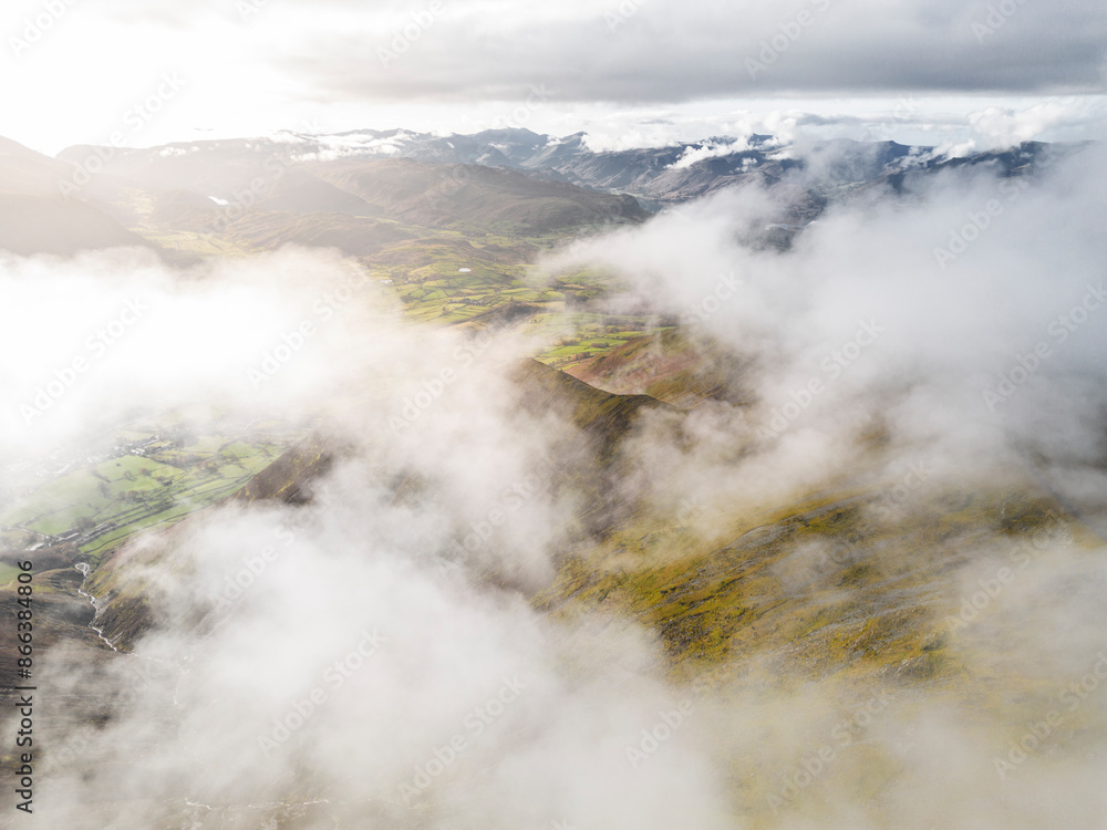 Amazing Cloud Inversion Over Mountain In The Lake Distract From Above Amazing Cloud Inversion Over Mountain In The Lake Distract From Above