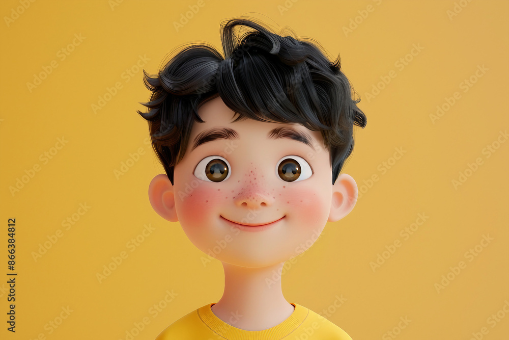 Cute pretty cartoon character in 3D children animation style generative AI Cute pretty cartoon character in 3D children animation style generative AI