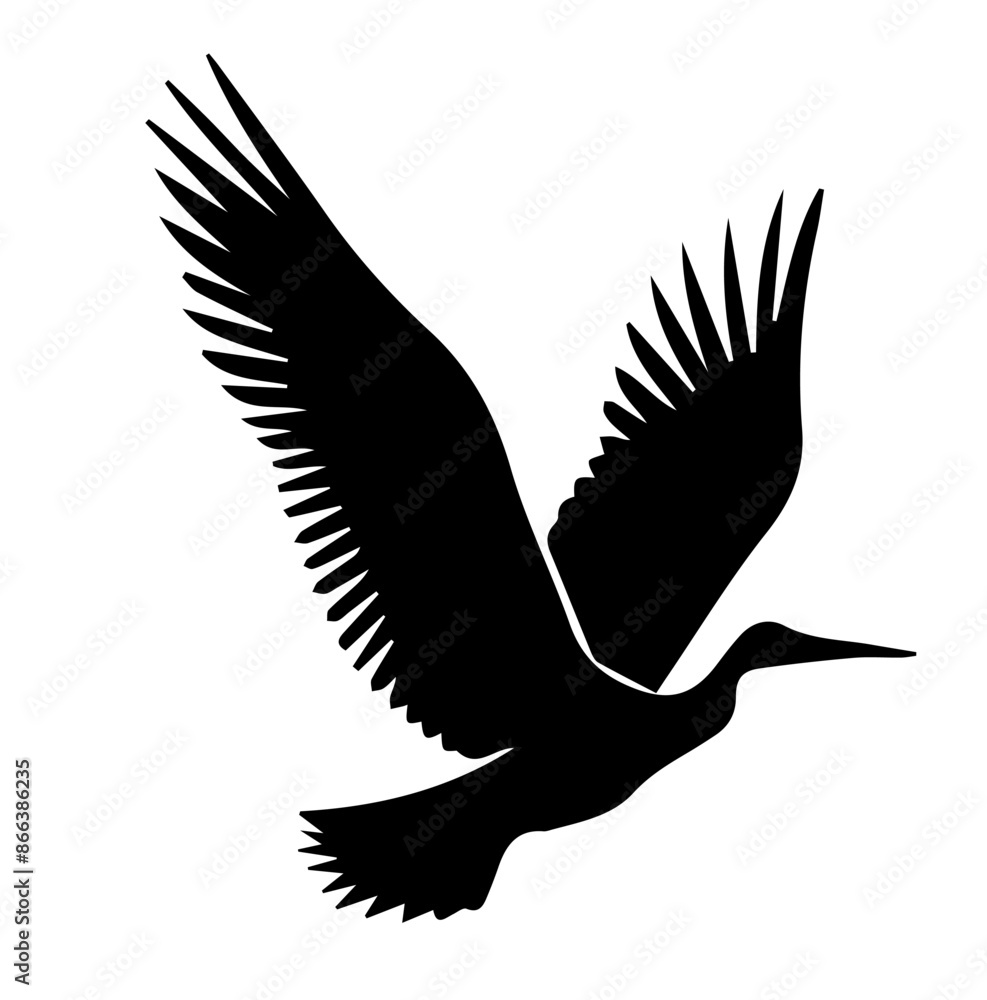 Bird In Flight Silhouette Vector Bird In Flight Silhouette Vector
