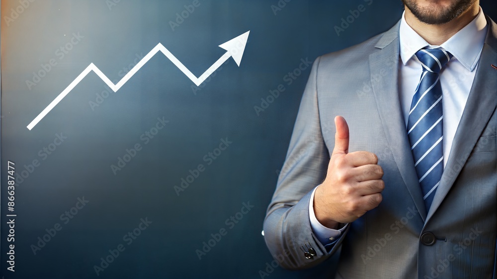 businessman in the suit holding a thumb up businessman in the suit holding a thumb up