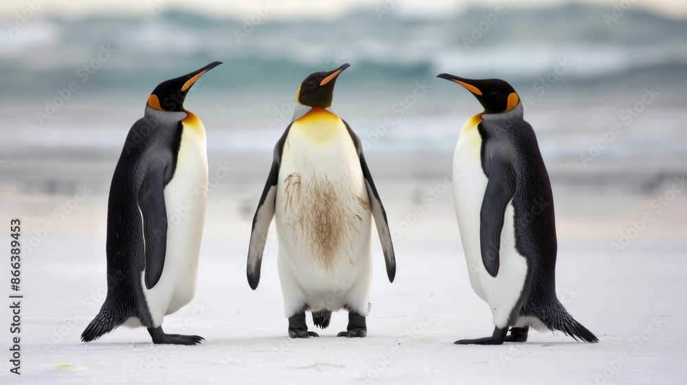 Fototapeta premium Penguins in Heated Debate