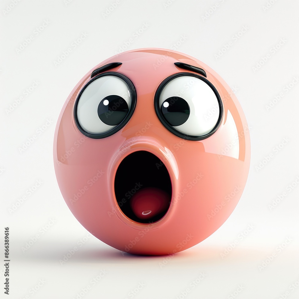 Fototapeta premium Startled Pictogram on Clean Background