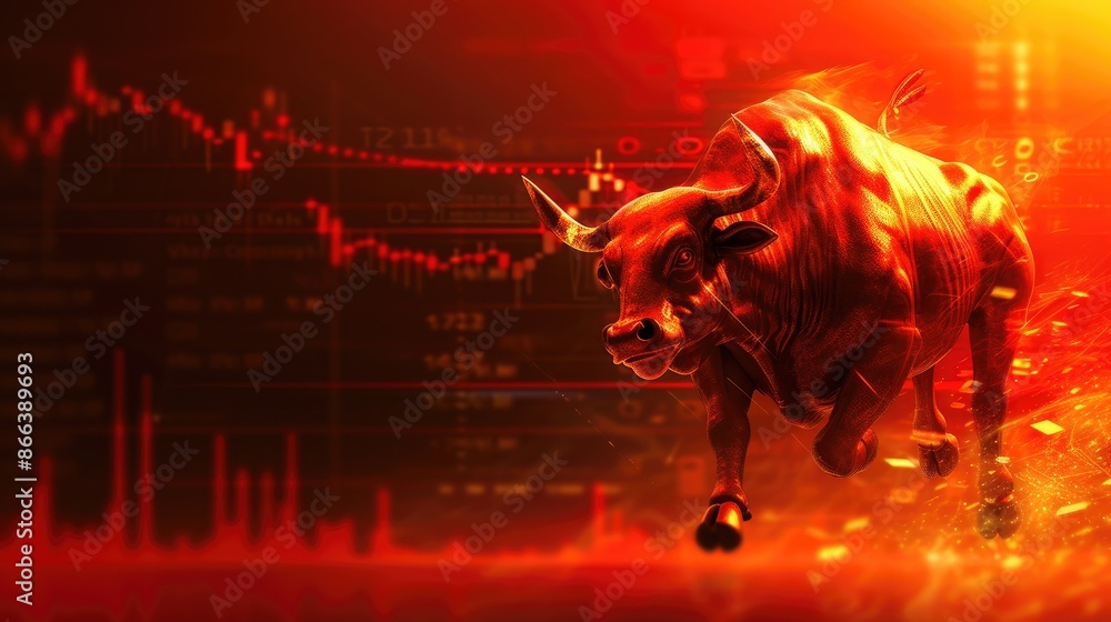 Bullish Momentum: Charging Copper Bull on Red Stock Market Bullish Momentum: Charging Copper Bull on Red Stock Market