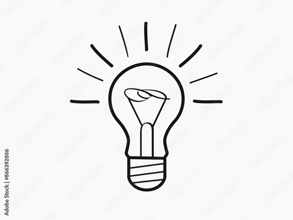 One-Line Lightbulb Radiating Strong Electrical Energy in Minimalist Style: A Line Drawing Depicting Innovation and Illumination One-Line Lightbulb Radiating Strong Electrical Energy in Minimalist Style: A Line Drawing Depicting Innovation and Illumination