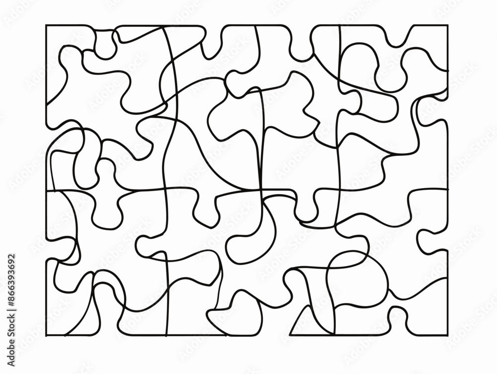 One-Line Puzzle: An Enchanting Fusion of Perfectly Aligned Pieces One-Line Puzzle: An Enchanting Fusion of Perfectly Aligned Pieces