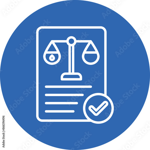 Laws line circle icon