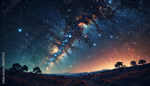Galaxy Splendor: Un Ciel Nocturne Éblouissant
