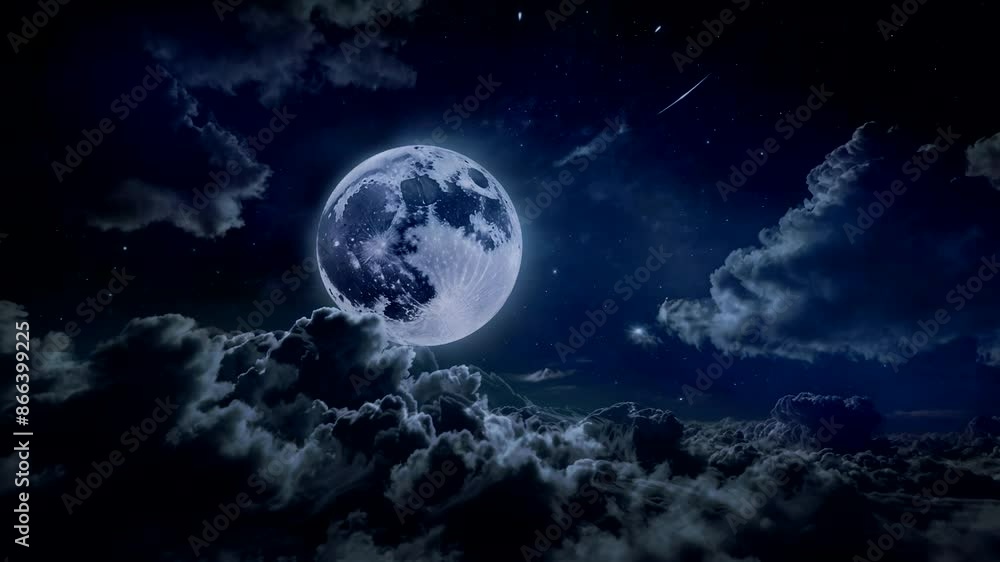 big moon above the clouds at night big moon above the clouds at night