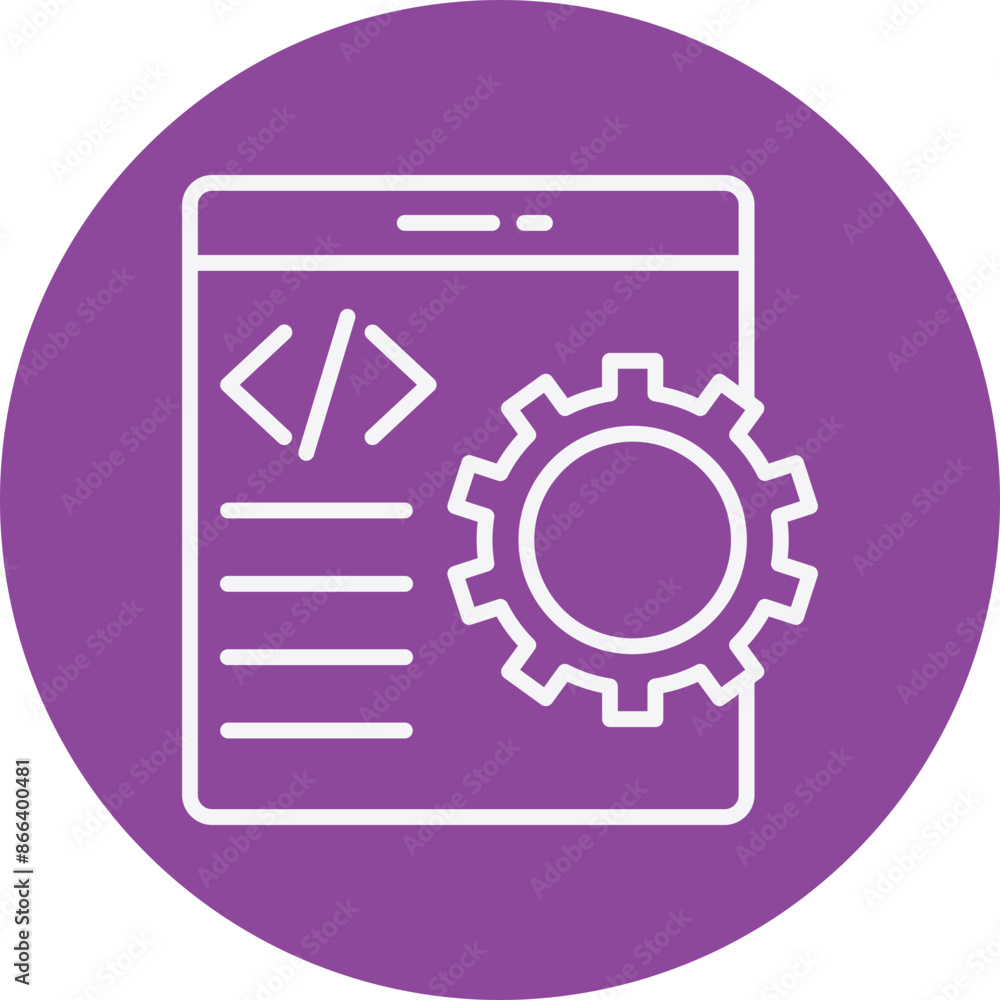 Design software line circle icon Design software line circle icon