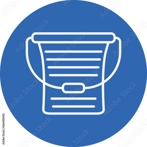 Bucket line circle icon