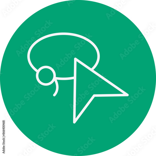 Lasso line circle icon