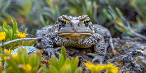 Colorado River toad bufo alvarius isolated with golden eyes cutout background. Concept Amphibians, Colorado River Toad, Bufo Alvarius, Isolated, Golden Eyes, Cutout Background photo