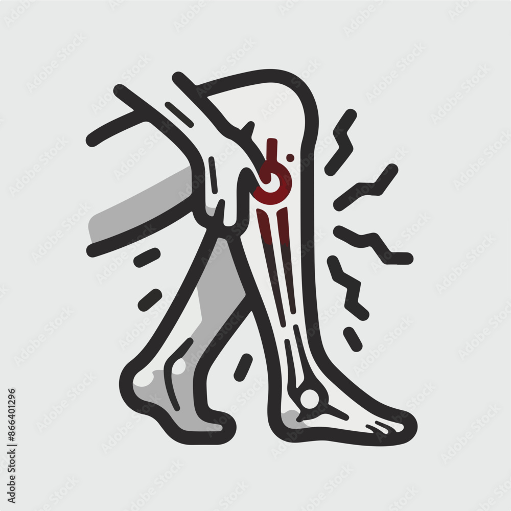 Shin hurts thin line icon. Body pain concept, Shin pain sign. eg injured in shin area icon in outline style for mobile concept and web design vector illustration design on white background. Shin hurts thin line icon. Body pain concept, Shin pain sign. eg injured in shin area icon in outline style for mobile concept and web design vector illustration design on white background.