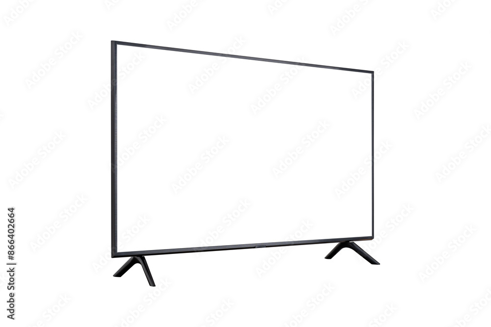 Smart TV with blank screen isolated on white background Smart TV with blank screen isolated on white background