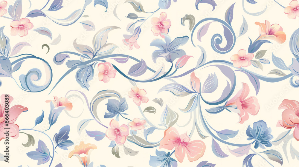 delicate floral seamless pattern delicate floral seamless pattern