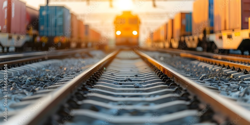 Intermodal transport combines different modes for efficient movement of goods. Concept Logistics, Transportation, Intermodal Transport, Efficiency, Multimodal Integration Intermodal transport combines different modes for efficient movement of goods. Concept Logistics, Transportation, Intermodal Transport, Efficiency, Multimodal Integration
