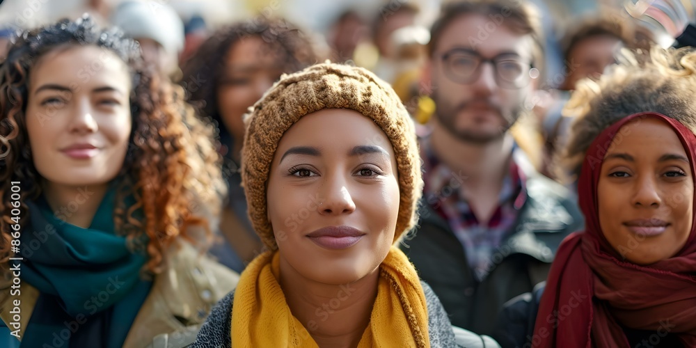 Diverse group of advocates rallying for rights with copy space no noise. Concept Advocacy Rally, Diverse Group, Rights, Copy Space, Quiet Environment Diverse group of advocates rallying for rights with copy space no noise. Concept Advocacy Rally, Diverse Group, Rights, Copy Space, Quiet Environment