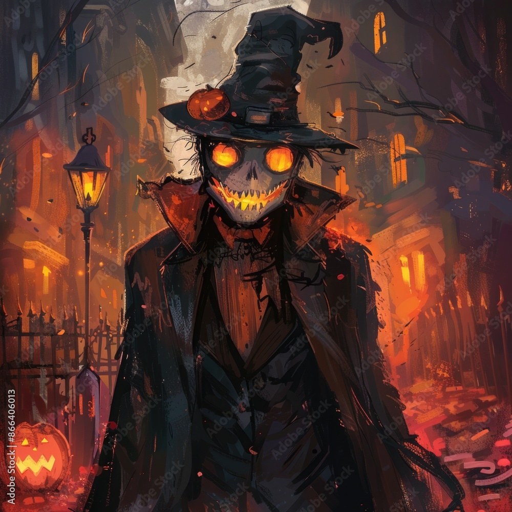 Scary halloween costume illustration Scary halloween costume illustration