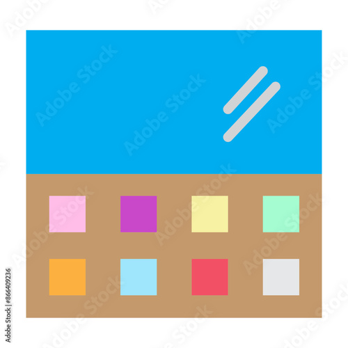 Eyeshadow Looks Vector Flat Icon Design