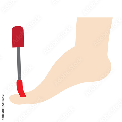 Pedicure Vector Flat Icon Design