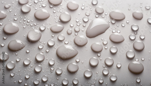 Water drops on a smooth surface